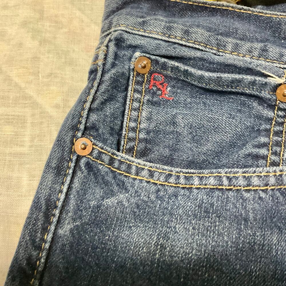 Polo Ralph Lauren Straight Leg Authentic Dungarees Blue Jeans mens Size 36X30 - Picture 4 of 11